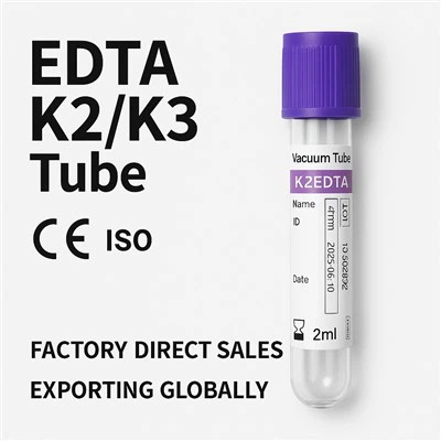 EDTA K2\/K3 Vakuum Blodinnsamlingsrør Pet eller glass